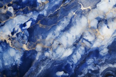Lüks lacivert mermer desenli işlenmiş kolaj. Pankart, arkaplan veya 3B haritalama için doku