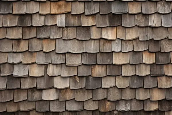 Kırsal ahır çatı kiremitleri yüzey dokusunun işlenmiş kolajı. Pankart, arkaplan veya 3B haritalama için doku