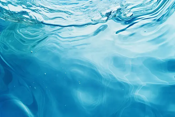 Temiz mavi su dokusunun işlenmiş kolajı. Pankart, arkaplan veya 3B haritalama için doku