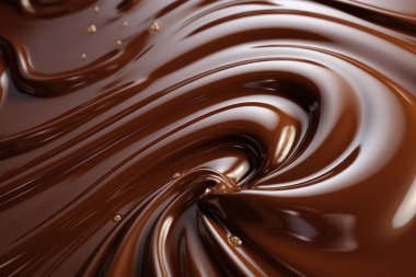 Erimiş çikolata dokusunun işlenmiş kolajı. Pankart, arkaplan veya 3B haritalama için doku