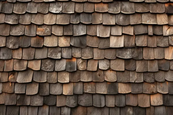 Kırsal ahır çatı kiremitleri yüzey dokusunun işlenmiş kolajı. Pankart, arkaplan veya 3B haritalama için doku