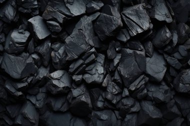 Endüstriyel bezelye kömürü yüzey dokusunun işlenmiş kolajı. Pankart, arkaplan veya 3B haritalama için doku