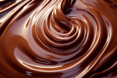 Erimiş çikolata dokusunun işlenmiş kolajı. Pankart, arkaplan veya 3B haritalama için doku