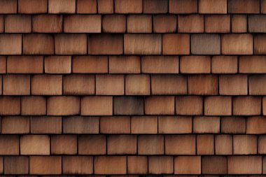 Ahşap çatı kiremitlerinin işlenmiş kolajı. Pankart, arkaplan veya 3B haritalama için doku