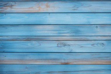 Açık mavi ahşap arkaplan dokusunun işlenmiş kolajı. Pankart, arkaplan veya 3B haritalama için doku