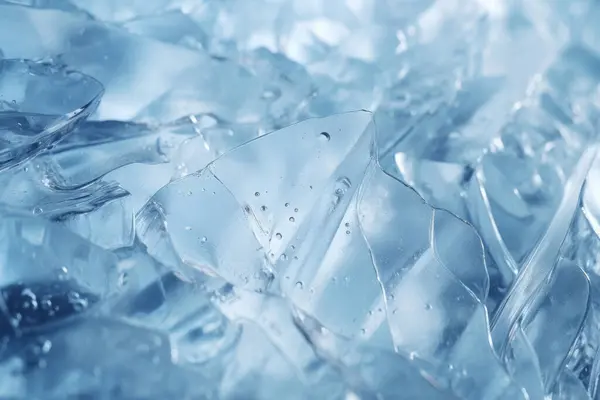 İşlenmiş mavi soğuk kırılan buz yüzeyi dokusu kolajı. Pankart, arkaplan veya 3B haritalama için doku