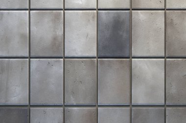 Gri mermer döşeme yüzey dokusundan işlenmiş kolaj. Pankart, arkaplan veya 3B haritalama için doku