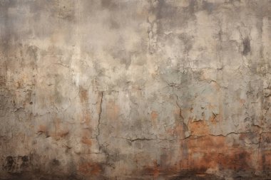Kirli, kahverengi beton yüzey dokusunun işlenmiş kolajı. Pankart, arkaplan veya 3B haritalama için doku