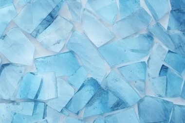 Kalın buz dokusundan oluşan işlenmiş kolaj. Pankart, arkaplan veya 3B haritalama için doku