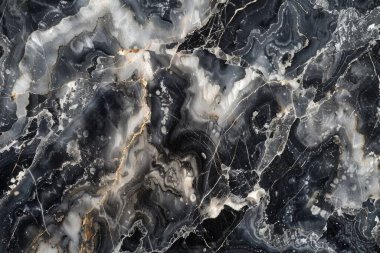 Siyah ve beyaz mutfak mermeri desenli, damarları yakın. Arkaplan veya haritalama için arkaplan dokusu