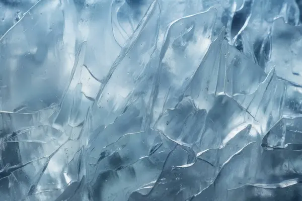 İşlenmiş mavi soğuk kırılan buz yüzeyi dokusu kolajı. Pankart, arkaplan veya 3B haritalama için doku