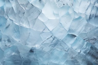 İşlenmiş mavi soğuk kırılan buz yüzeyi dokusu kolajı. Pankart, arkaplan veya 3B haritalama için doku