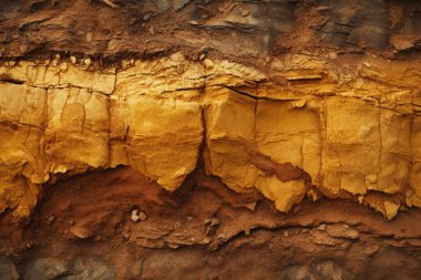 Turuncu kanyon toprak malzeme dokusunun işlenmiş kolajı. Pankart, arkaplan veya 3B haritalama için doku