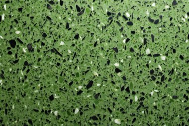 Yeşil terrazzo yüzey dokusunun işlenmiş kolajı. Pankart, arkaplan veya 3B haritalama için doku