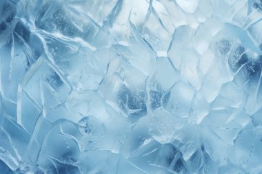 İşlenmiş mavi soğuk kırılan buz yüzeyi dokusu kolajı. Pankart, arkaplan veya 3B haritalama için doku