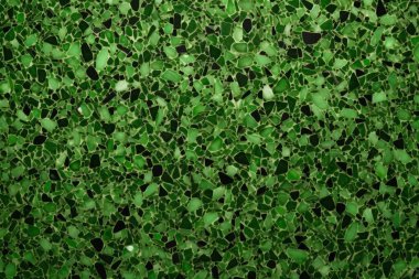 Yeşil terrazzo yüzey dokusunun işlenmiş kolajı. Pankart, arkaplan veya 3B haritalama için doku