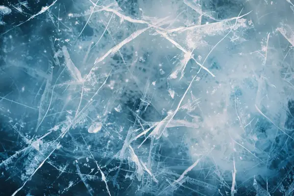 Hokey stadyumundaki buz yüzeyinin fotoğrafı. Arkaplan veya haritalama için arkaplan dokusu