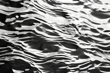 Tek renkli su yüzeyi dokusunun işlenmiş kolajı. Pankart, arkaplan veya 3B haritalama için doku