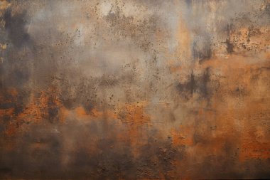 Paslı metal yüzey dokusunun işlenmiş kolajı. Pankart, arkaplan veya 3B haritalama için doku