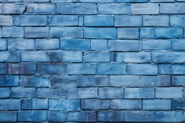 Lacivert tuğla duvar dokusunun işlenmiş kolajı. Pankart, arkaplan veya 3B haritalama için doku