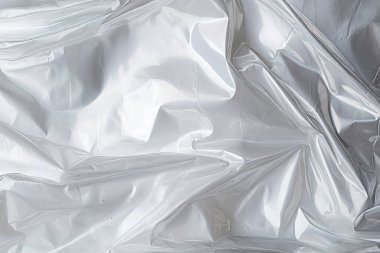 Şeffaf selofan plastik folyo dokusunun işlenmiş kolajı. Pankart, arkaplan veya 3B haritalama için doku