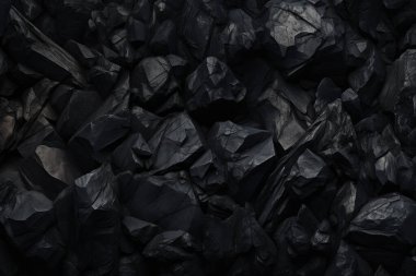 Endüstriyel bezelye kömürü yüzey dokusunun işlenmiş kolajı. Pankart, arkaplan veya 3B haritalama için doku