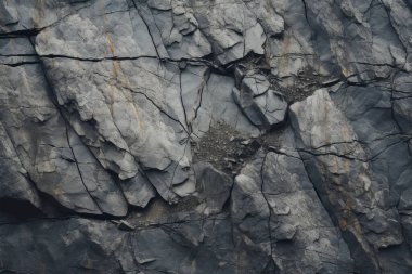 Gri kayalık kaya yüzey dokusunun işlenmiş kolajı. Pankart, arkaplan veya 3B haritalama için doku