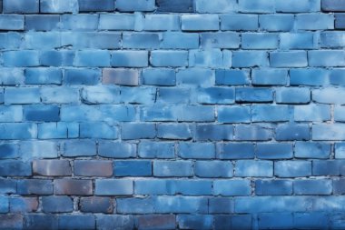 Lacivert tuğla duvar dokusunun işlenmiş kolajı. Pankart, arkaplan veya 3B haritalama için doku