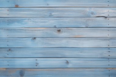 Açık mavi ahşap arkaplan dokusunun işlenmiş kolajı. Pankart, arkaplan veya 3B haritalama için doku