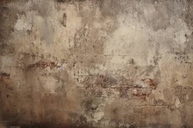 Kirli, kahverengi beton yüzey dokusunun işlenmiş kolajı. Pankart, arkaplan veya 3B haritalama için doku