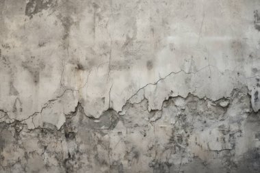 Görünür çatlak dokusuna sahip eski bir duvar kolajı. Pankart, arkaplan veya 3B haritalama için doku