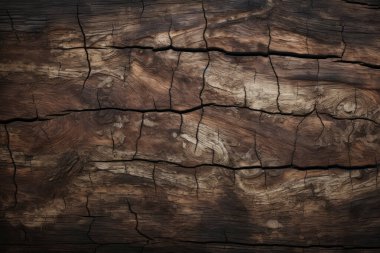 Eskimiş kahverengi ahşap malzeme dokusunun işlenmiş kolajı. Pankart, arkaplan veya 3B haritalama için doku