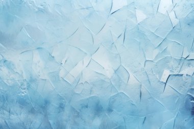 İşlenmiş mavi soğuk kırılan buz yüzeyi dokusu kolajı. Pankart, arkaplan veya 3B haritalama için doku