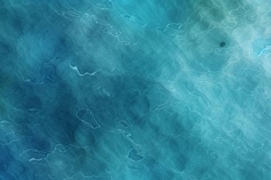 Mavi sakin su yüzeyi dokusunun işlenmiş kolajı. Pankart, arkaplan veya 3B haritalama için doku