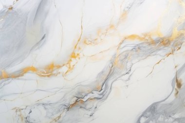 İşlenmiş beyaz ve altın mermer desenli kolaj. Pankart, arkaplan veya 3B haritalama için doku