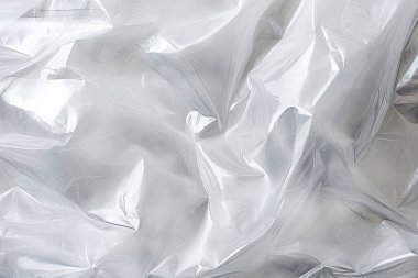 Şeffaf selofan plastik folyo dokusunun işlenmiş kolajı. Pankart, arkaplan veya 3B haritalama için doku