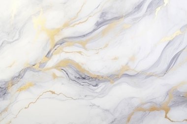 İşlenmiş beyaz ve altın mermer desenli kolaj. Pankart, arkaplan veya 3B haritalama için doku