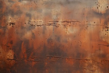 Paslı metal yüzey dokusunun işlenmiş kolajı. Pankart, arkaplan veya 3B haritalama için doku