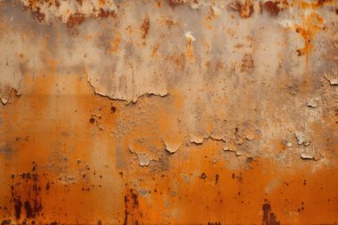 Eski paslı metal duvar yüzey dokusunun işlenmiş kolajı. Pankart, arkaplan veya 3B haritalama için doku