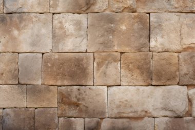 Antik sarı blok duvar dokusunun işlenmiş kolajı. Pankart, arkaplan veya 3B haritalama için doku