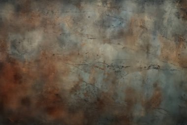 Gündüz vakti paslı metal yaprak dokusunun işlenmiş kolajı. Pankart, arkaplan veya 3B haritalama için doku