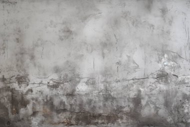 Gri çatlamış duvar dokusunun işlenmiş kolajı. Pankart, arkaplan veya 3B haritalama için doku