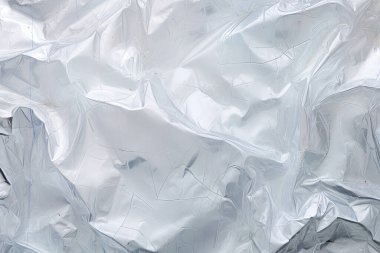 Şeffaf selofan plastik folyo dokusunun işlenmiş kolajı. Pankart, arkaplan veya 3B haritalama için doku