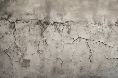 Görünür çatlak dokusuna sahip eski bir duvar kolajı. Pankart, arkaplan veya 3B haritalama için doku