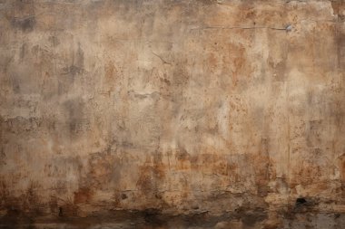 Kirli, kahverengi beton yüzey dokusunun işlenmiş kolajı. Pankart, arkaplan veya 3B haritalama için doku