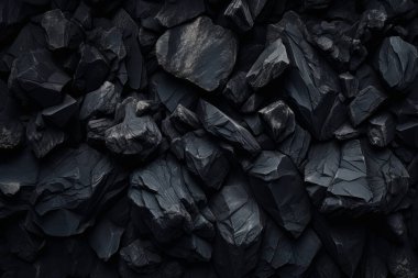 Endüstriyel bezelye kömürü yüzey dokusunun işlenmiş kolajı. Pankart, arkaplan veya 3B haritalama için doku