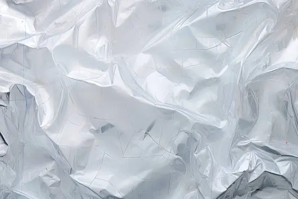 Şeffaf selofan plastik folyo dokusunun işlenmiş kolajı. Pankart, arkaplan veya 3B haritalama için doku