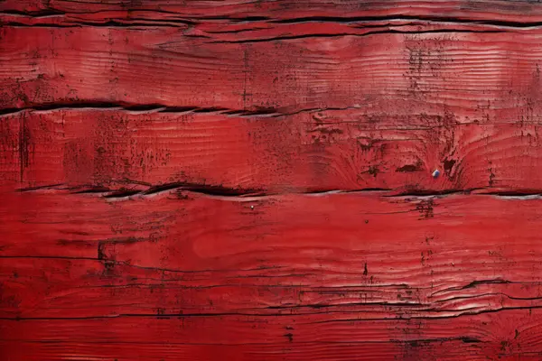 Kırsal boyalı, kırmızı ahşap dokuların işlenmiş kolajı. Pankart, arkaplan veya 3B haritalama için doku