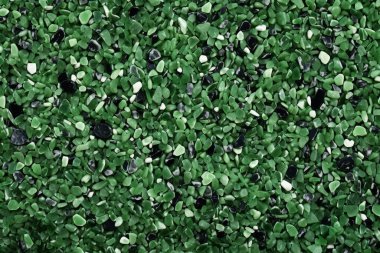 Yeşil terrazzo yüzey dokusunun işlenmiş kolajı. Pankart, arkaplan veya 3B haritalama için doku