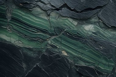 Gündüz vakti zarif yeşil mermer dokusunun işlenmiş kolajı. Pankart, arkaplan veya 3B haritalama için doku